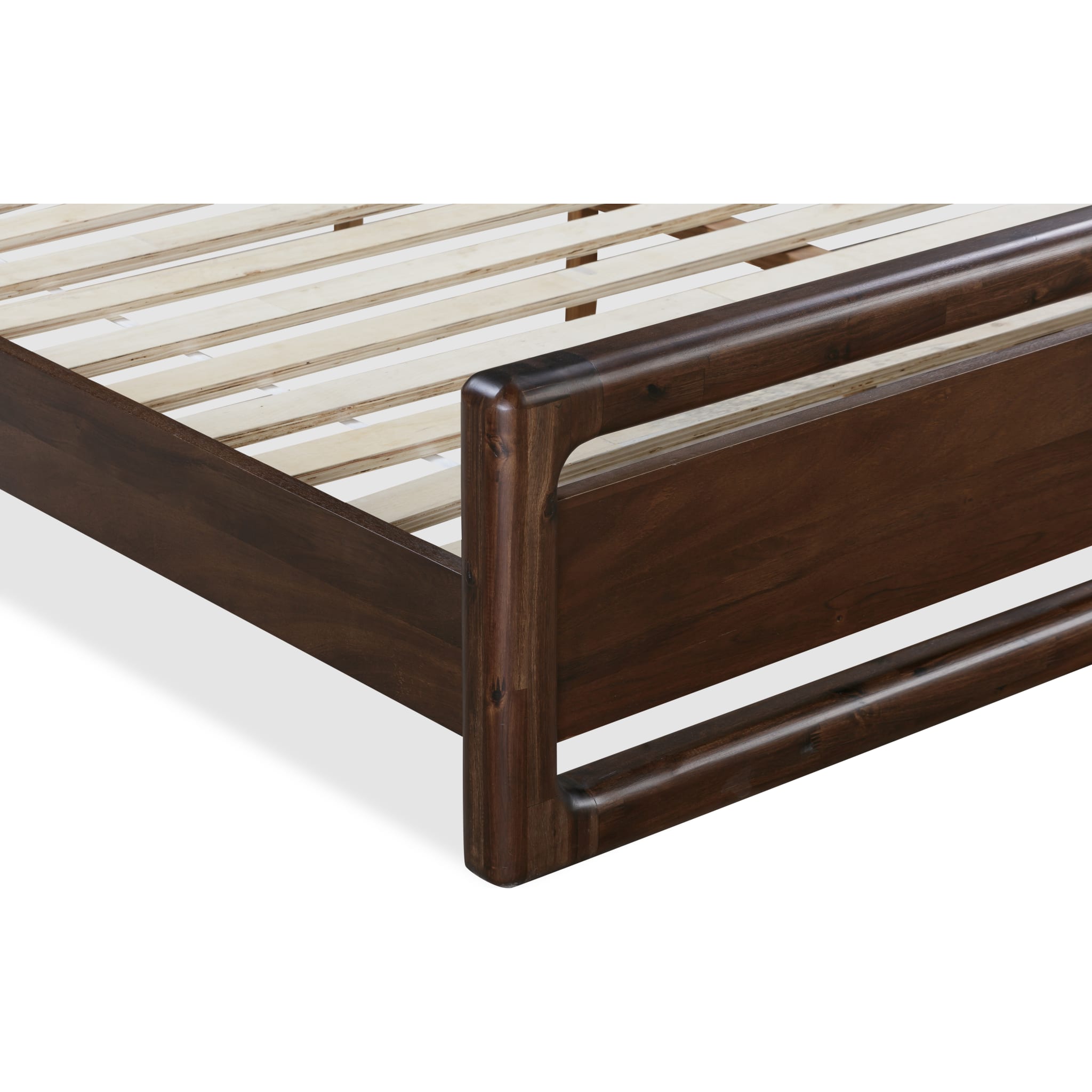 Sol Acacia Wood Platform Bed in Brown Spice
