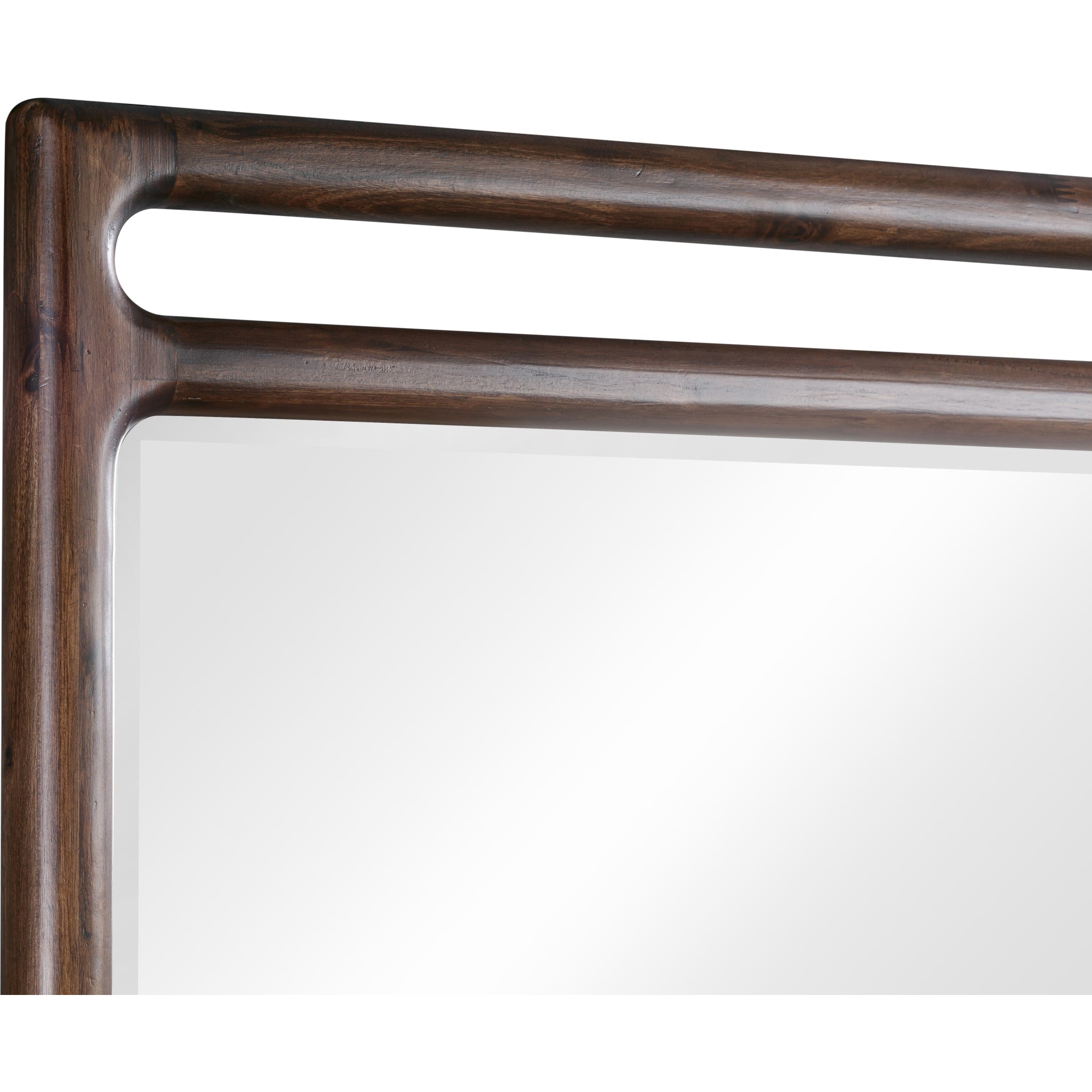 Sol Beveled Glass Wall or Dresser Mirror in Brown Spice