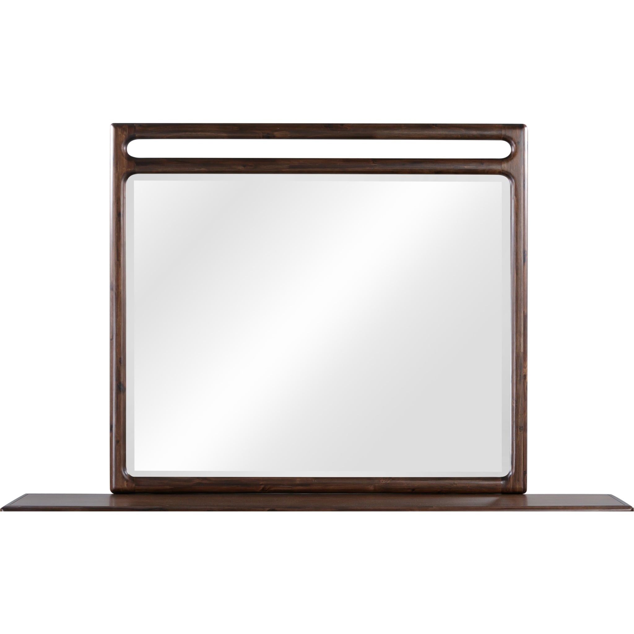 Sol Beveled Glass Wall or Dresser Mirror in Brown Spice