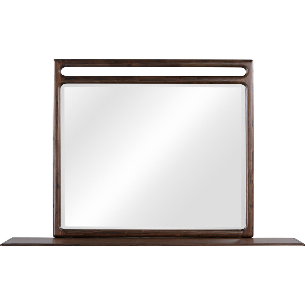 Sol Beveled Glass Wall or Dresser Mirror in Brown Spice