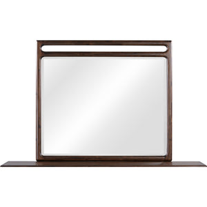 Sol Beveled Glass Wall or Dresser Mirror in Brown Spice