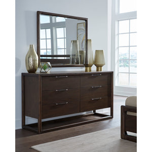 Sol Six Drawer Acacia Wood Dresser in Brown Spice