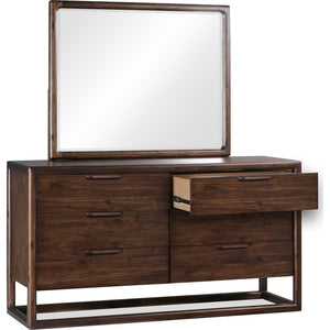 Sol Six Drawer Acacia Wood Dresser in Brown Spice