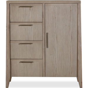 Sumire Four Drawer One Door Ash Wood Chest in Ginger