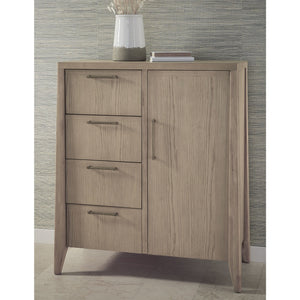 Sumire Four Drawer One Door Ash Wood Chest in Ginger