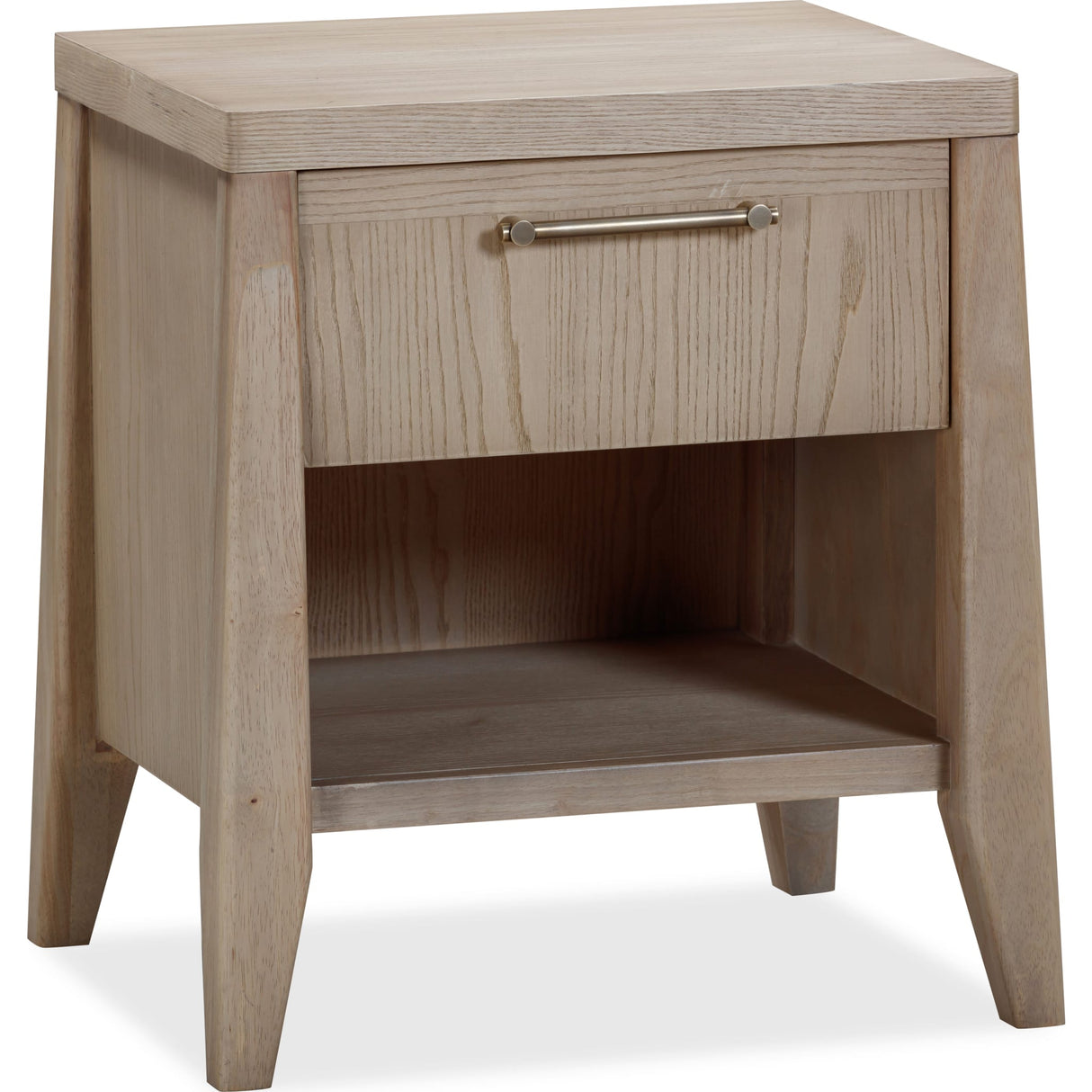 Sumire One Drawer One Shelf Ash Wood Nightstand in Ginger