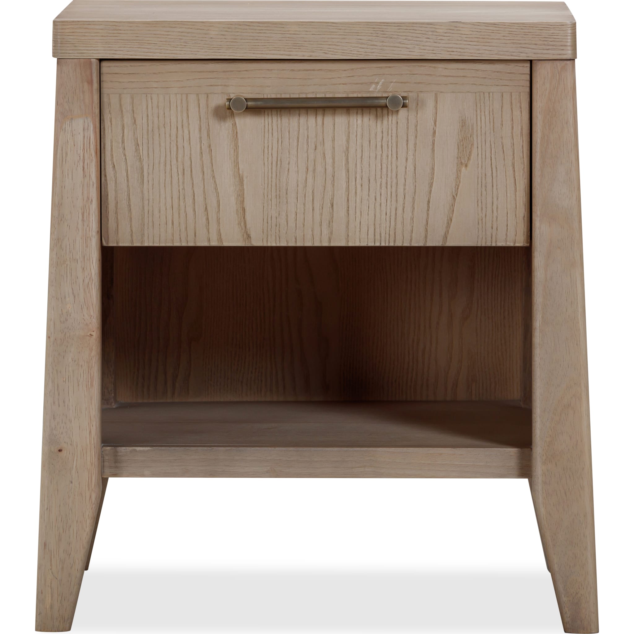 Sumire One Drawer One Shelf Ash Wood Nightstand in Ginger