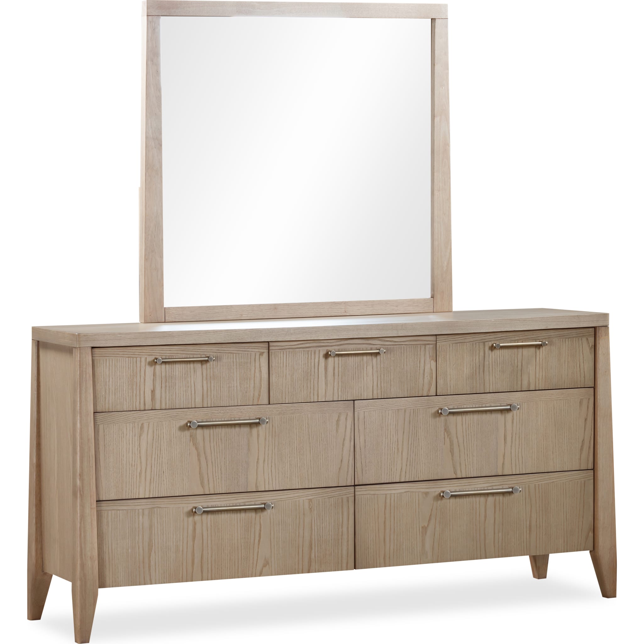 Sumire Seven Drawer Ash Wood Dresser in Ginger