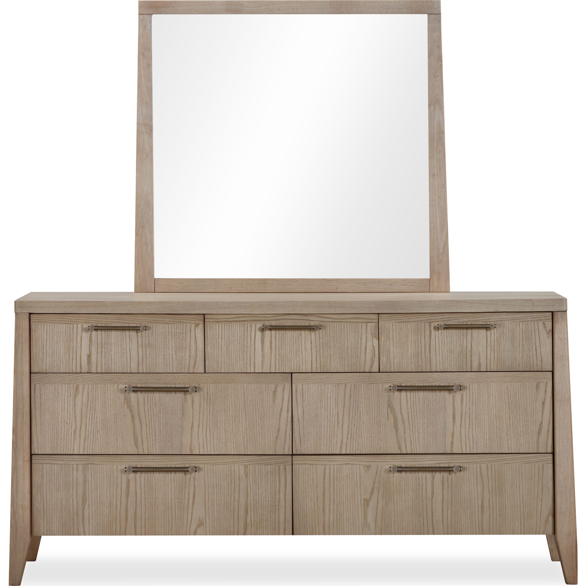 Sumire Seven Drawer Ash Wood Dresser in Ginger