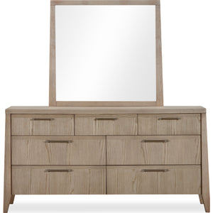 Sumire Seven Drawer Ash Wood Dresser in Ginger