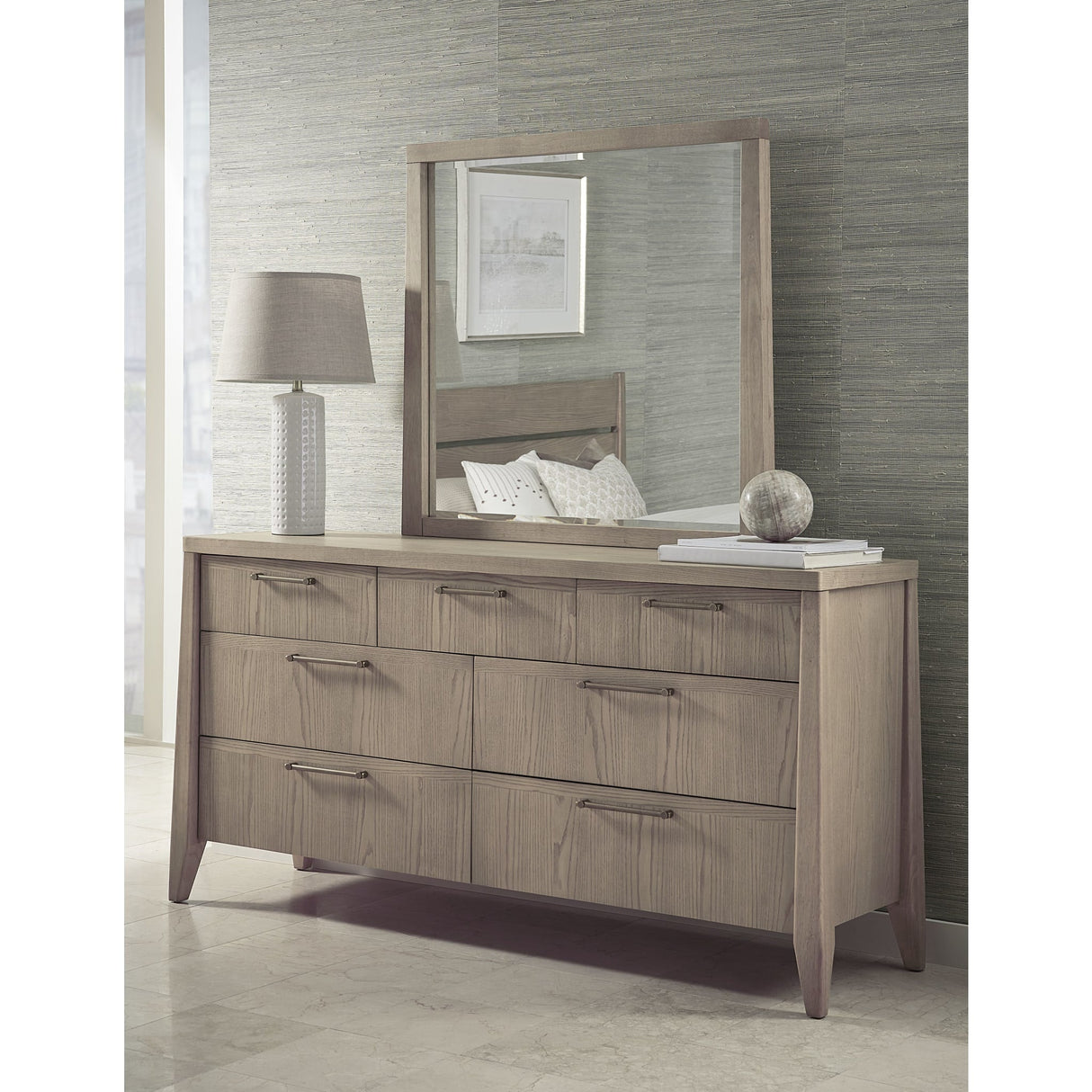 Sumire Seven Drawer Ash Wood Dresser in Ginger