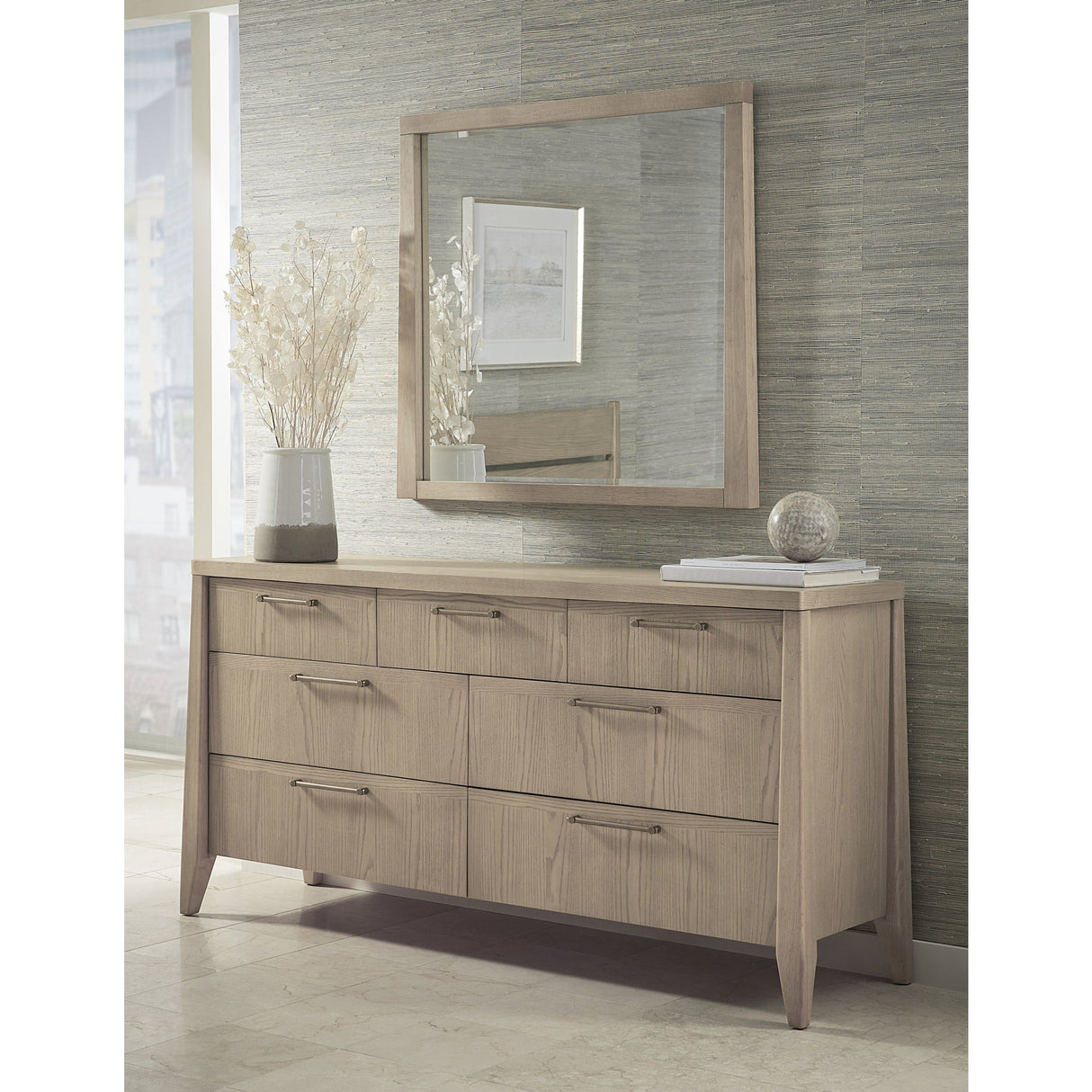 Sumire Seven Drawer Ash Wood Dresser in Ginger