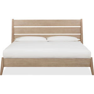 Sumire Slatted Ash Wood Platform Bed in Ginger