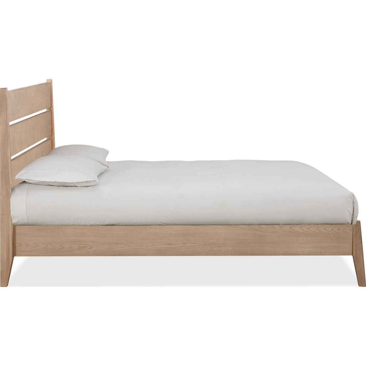 Sumire Slatted Ash Wood Platform Bed in Ginger