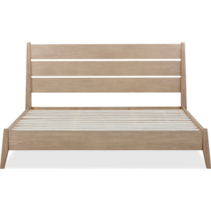 Sumire Slatted Ash Wood Platform Bed in Ginger