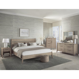 Sumire Slatted Ash Wood Platform Bed in Ginger