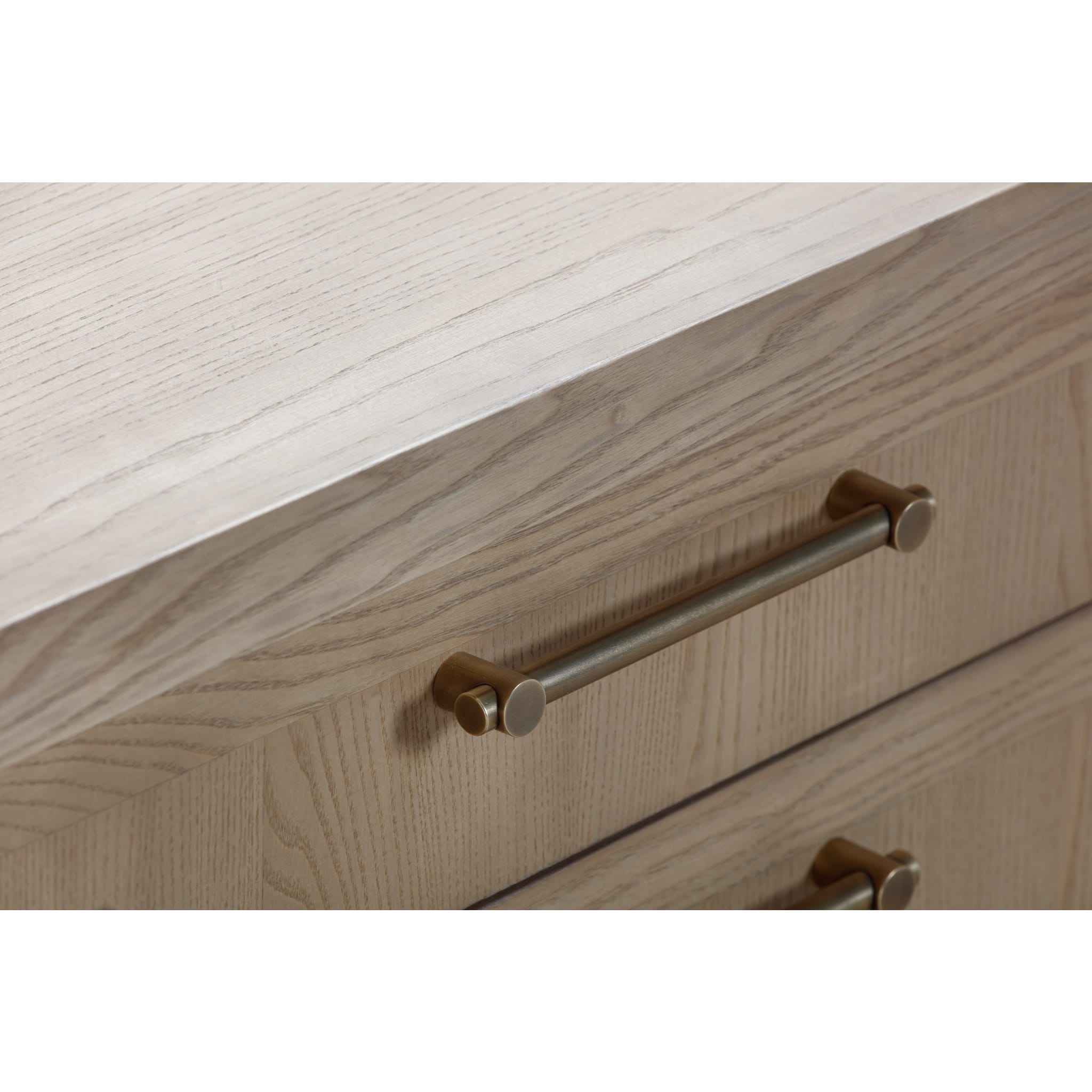 Sumire Three Drawer Ash Wood Nightstand in Ginger