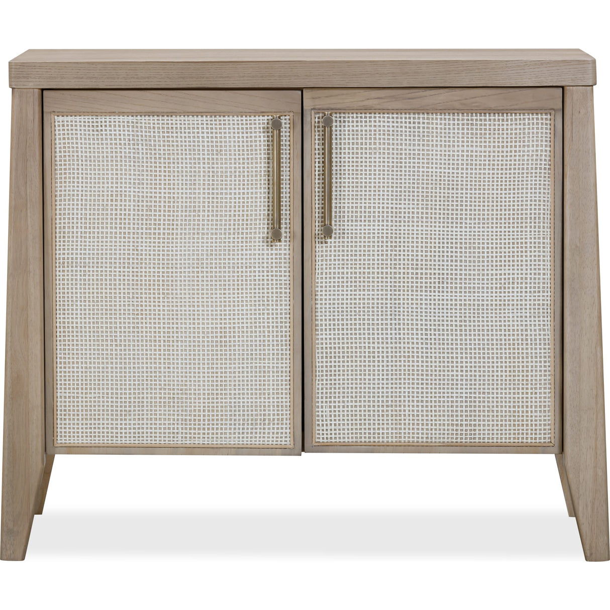 Sumire Two Door Ash Wood Bachelor Chest in Ginger and Natural Cane