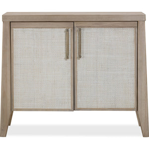 Sumire Two Door Ash Wood Bachelor Chest in Ginger and Natural Cane