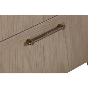 Sumire Two Drawer Ash Wood Nightstand in Ginger