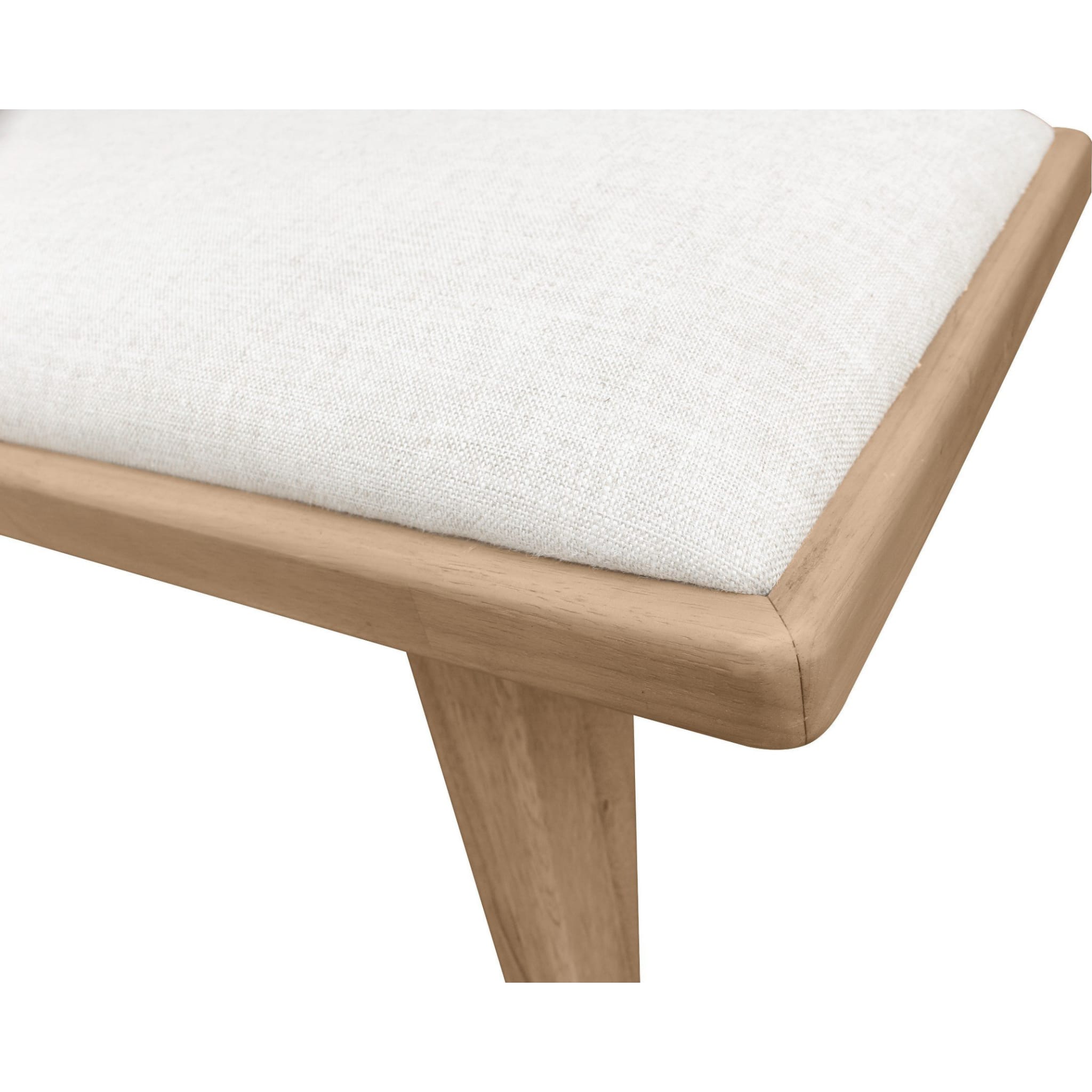 Sumire Upholstered Bench in Ginger and Natural Linen