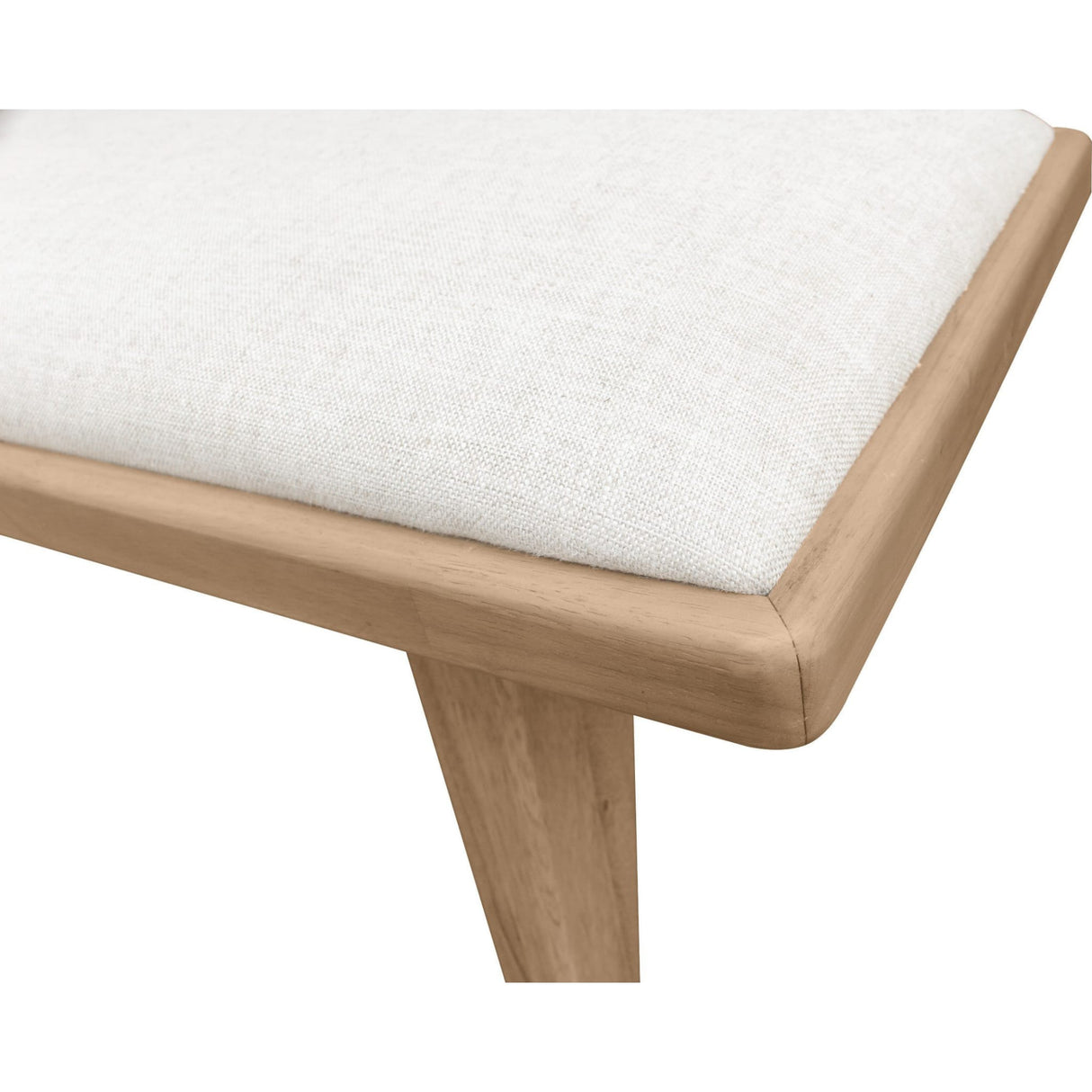 Sumire Upholstered Bench in Ginger and Natural Linen
