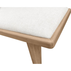 Sumire Upholstered Bench in Ginger and Natural Linen