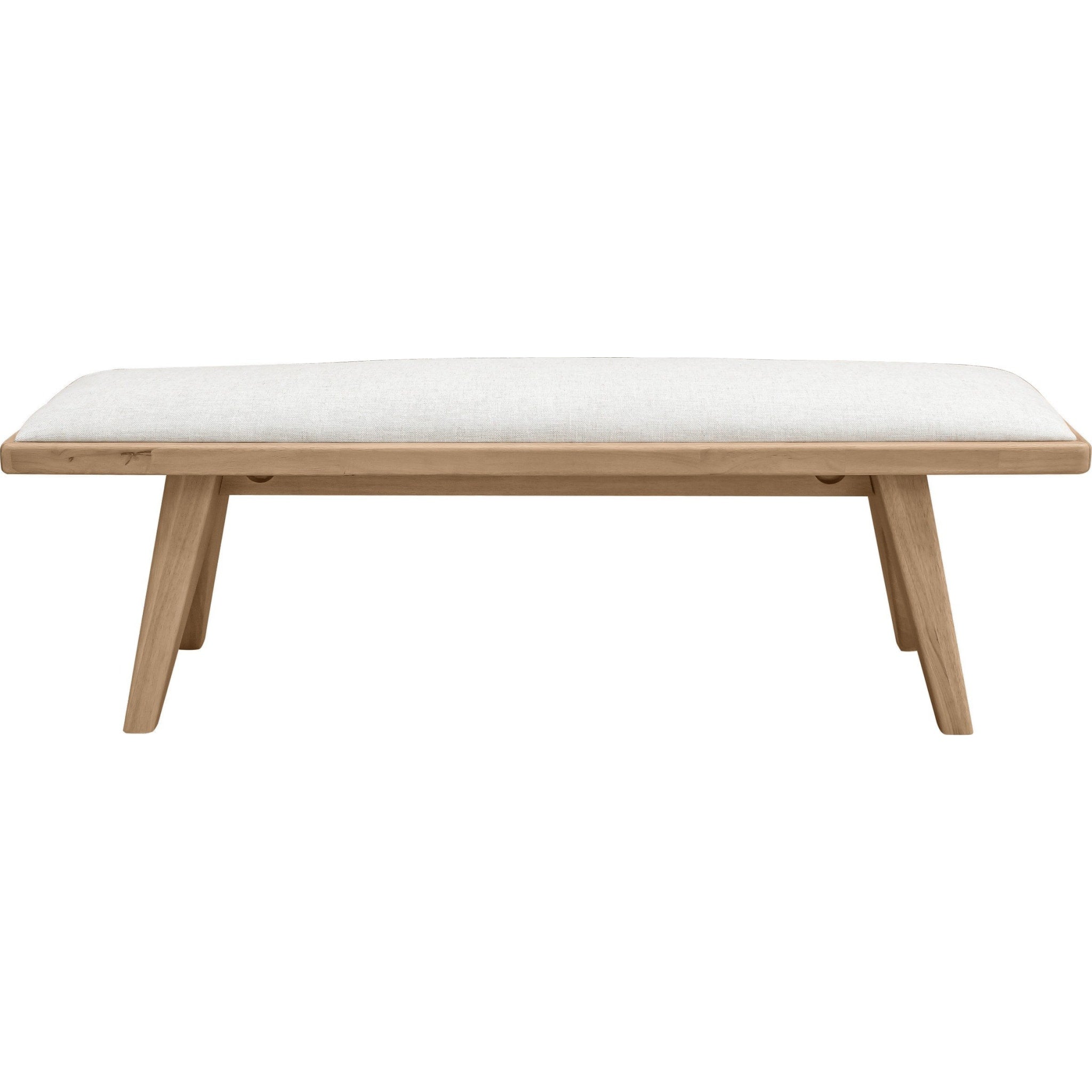 Sumire Upholstered Bench in Ginger and Natural Linen