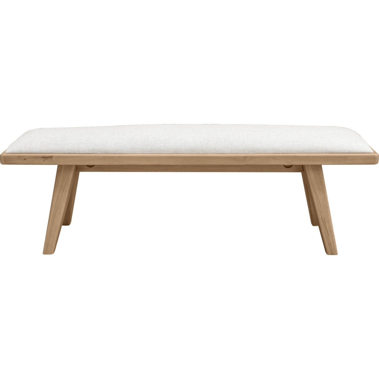 Sumire Upholstered Bench in Ginger and Natural Linen