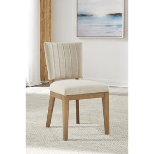 Sumner Channel Back Upholstered Dining Chair in Natural