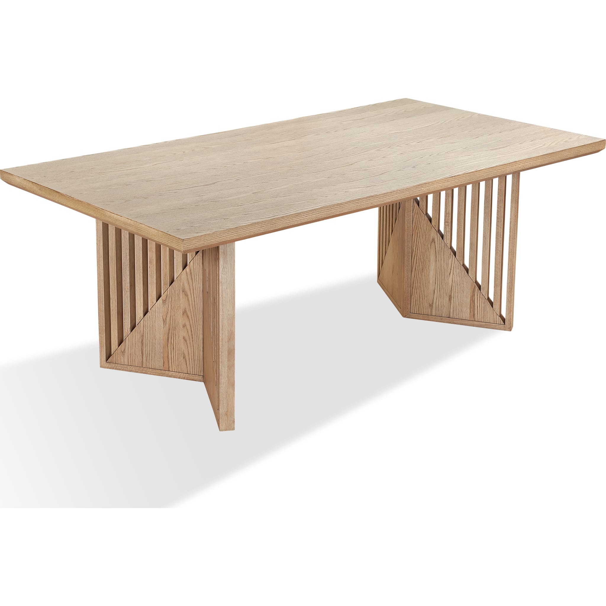 Sumner Double Pedestal Oak Dining Table in Natural