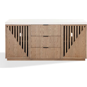 Sumner Three Drawer Two Door Sideboard in Natural