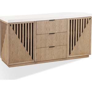 Sumner Three Drawer Two Door Sideboard in Natural