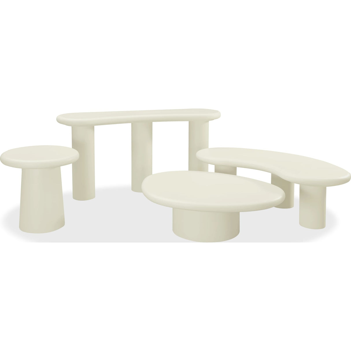 Sven Tall Wooden Coffee Table in Rice