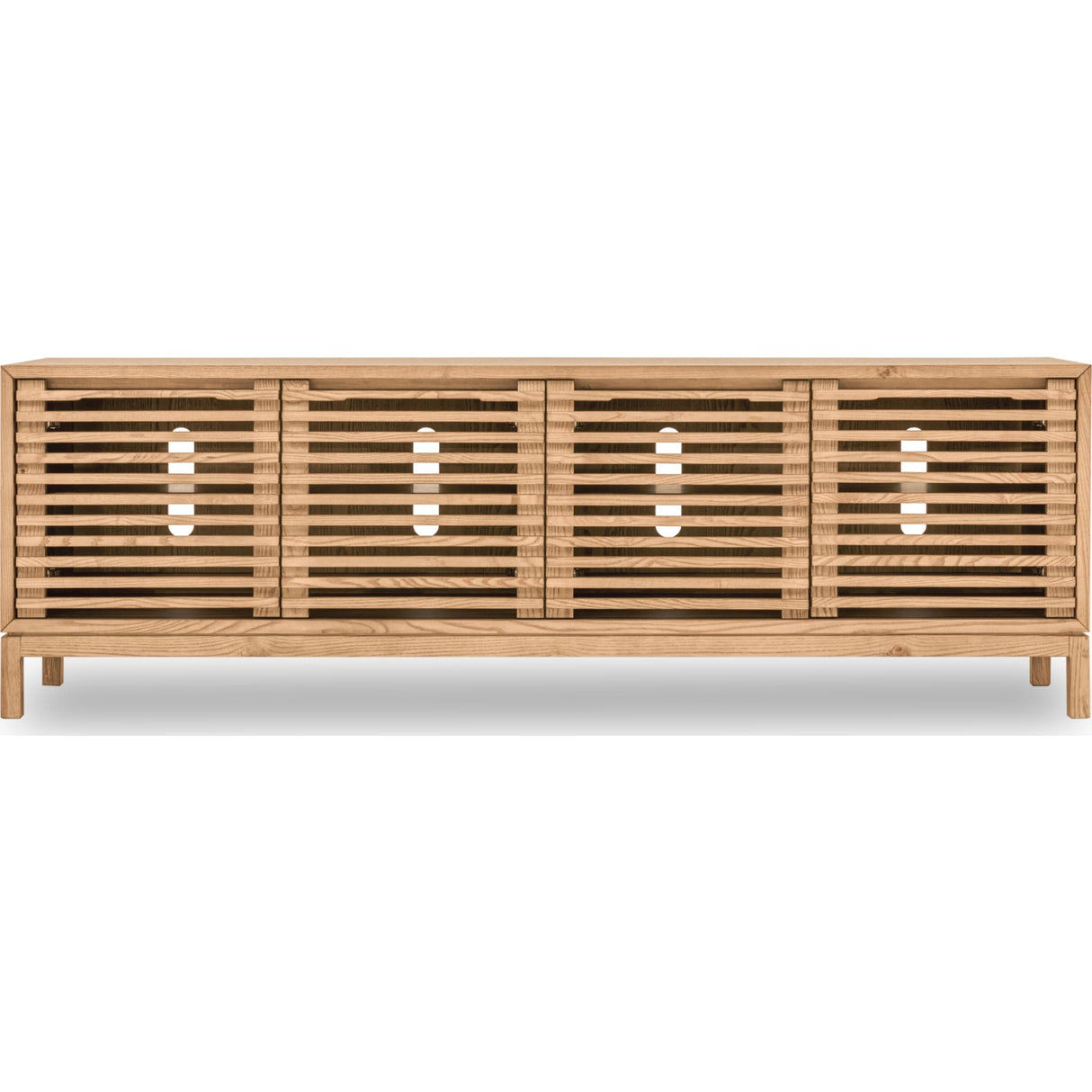 Tanner Four Door Solid Ash Media Console in Flaxen