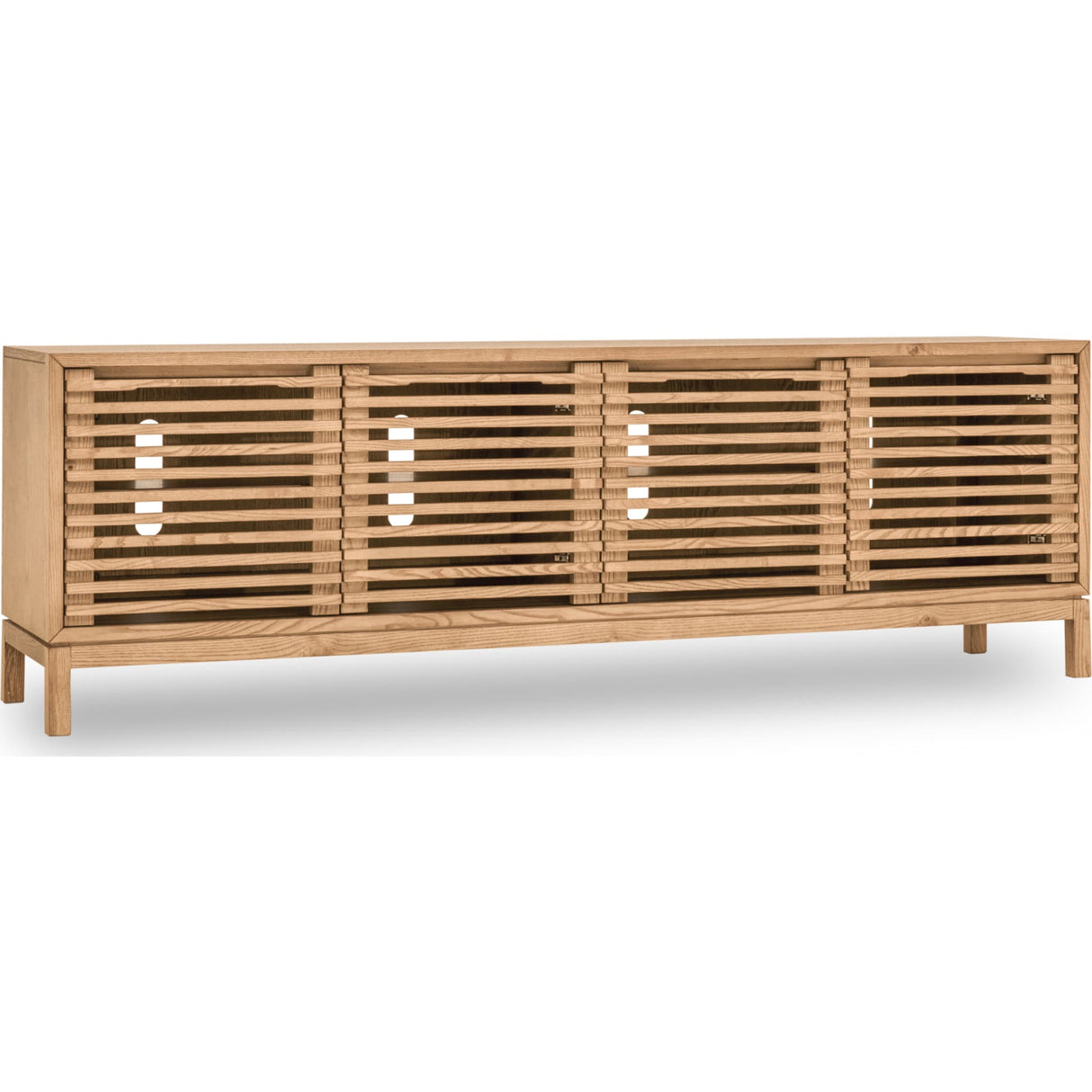 Tanner Four Door Solid Ash Media Console in Flaxen