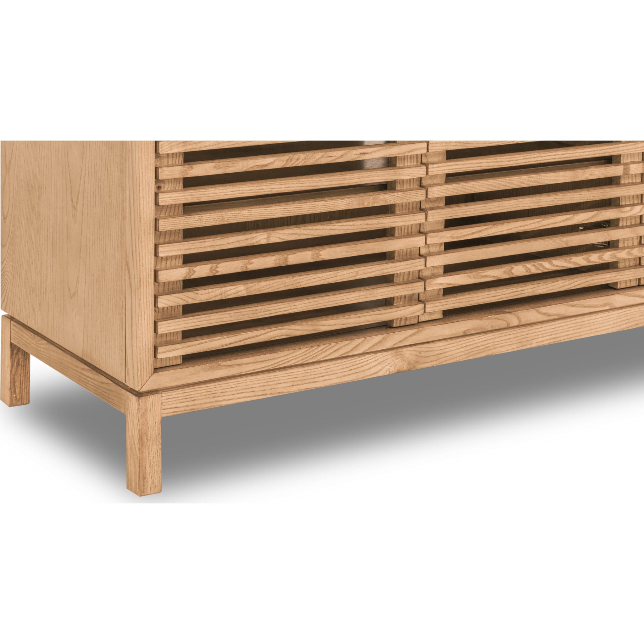 Tanner Four Door Solid Ash Media Console in Flaxen