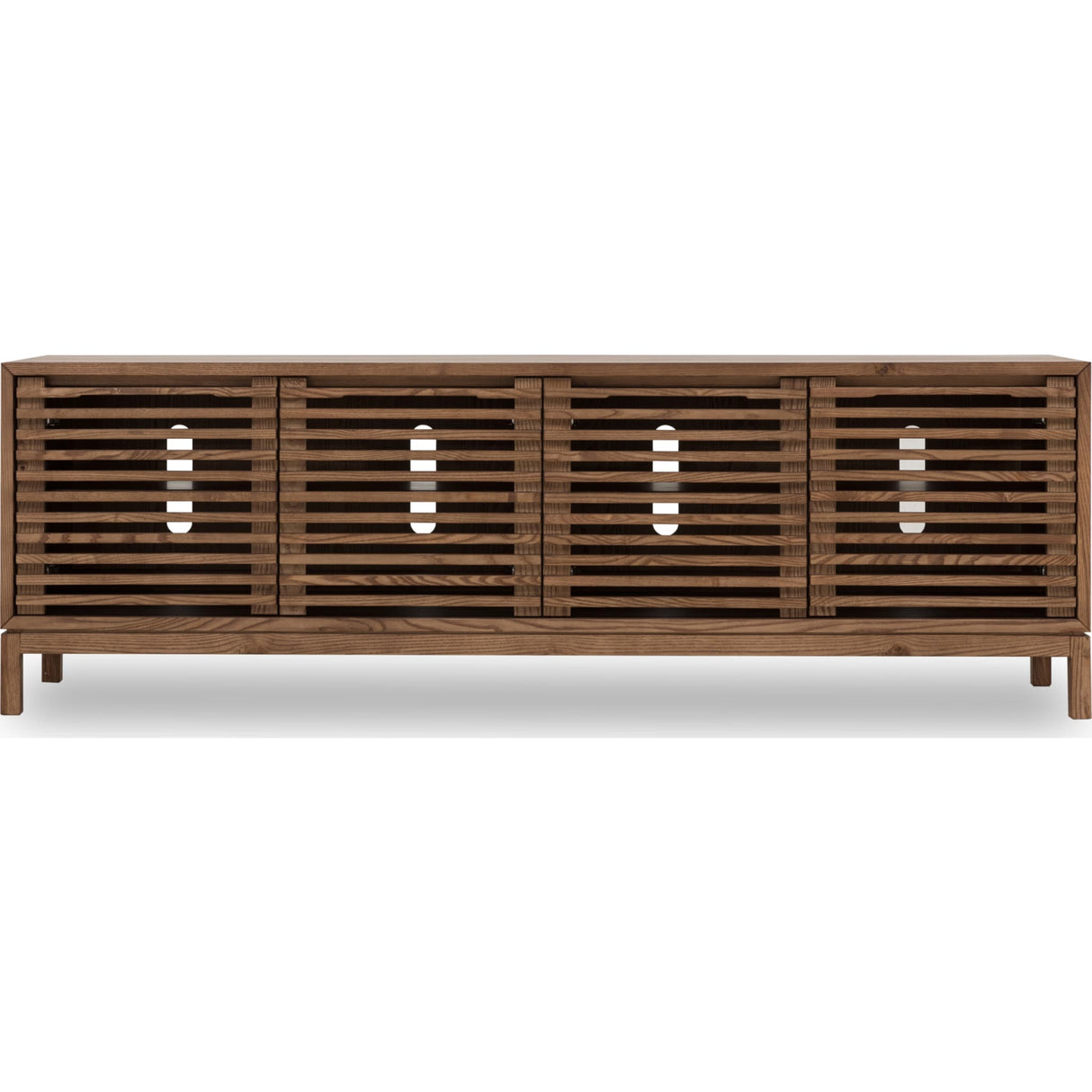 Tanner Four Door Solid Ash Media Console in Roux