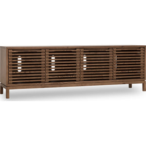 Tanner Four Door Solid Ash Media Console in Roux