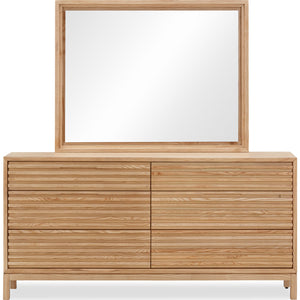 Tanner Six Drawer Ash Wood Dresser in Flaxen