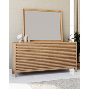 Tanner Six Drawer Ash Wood Dresser in Flaxen