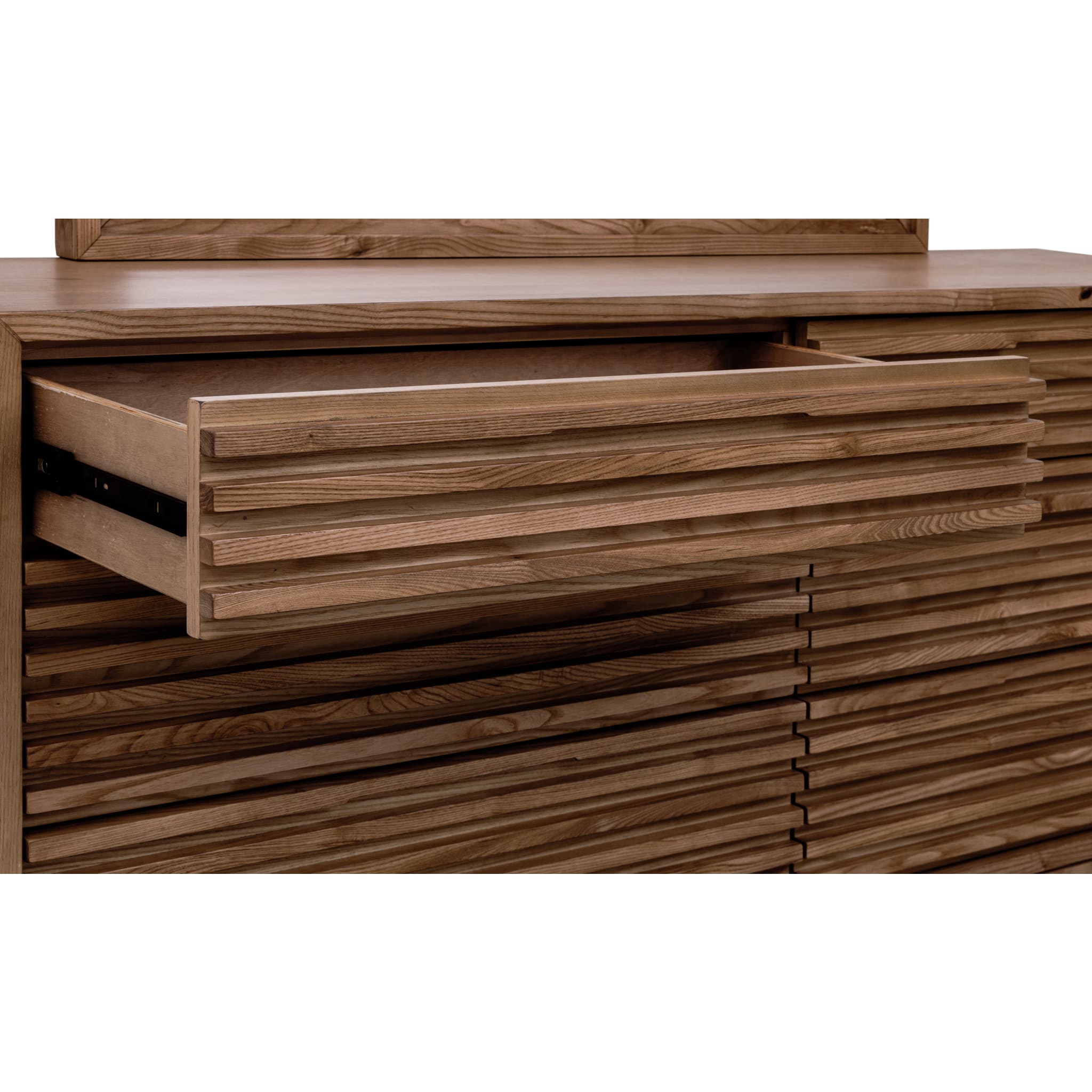 Tanner Six Drawer Ash Wood Dresser in Roux