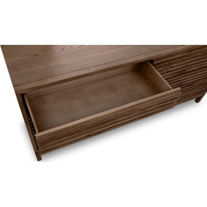 Tanner Six Drawer Ash Wood Dresser in Roux