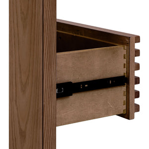 Tanner Six Drawer Ash Wood Dresser in Roux