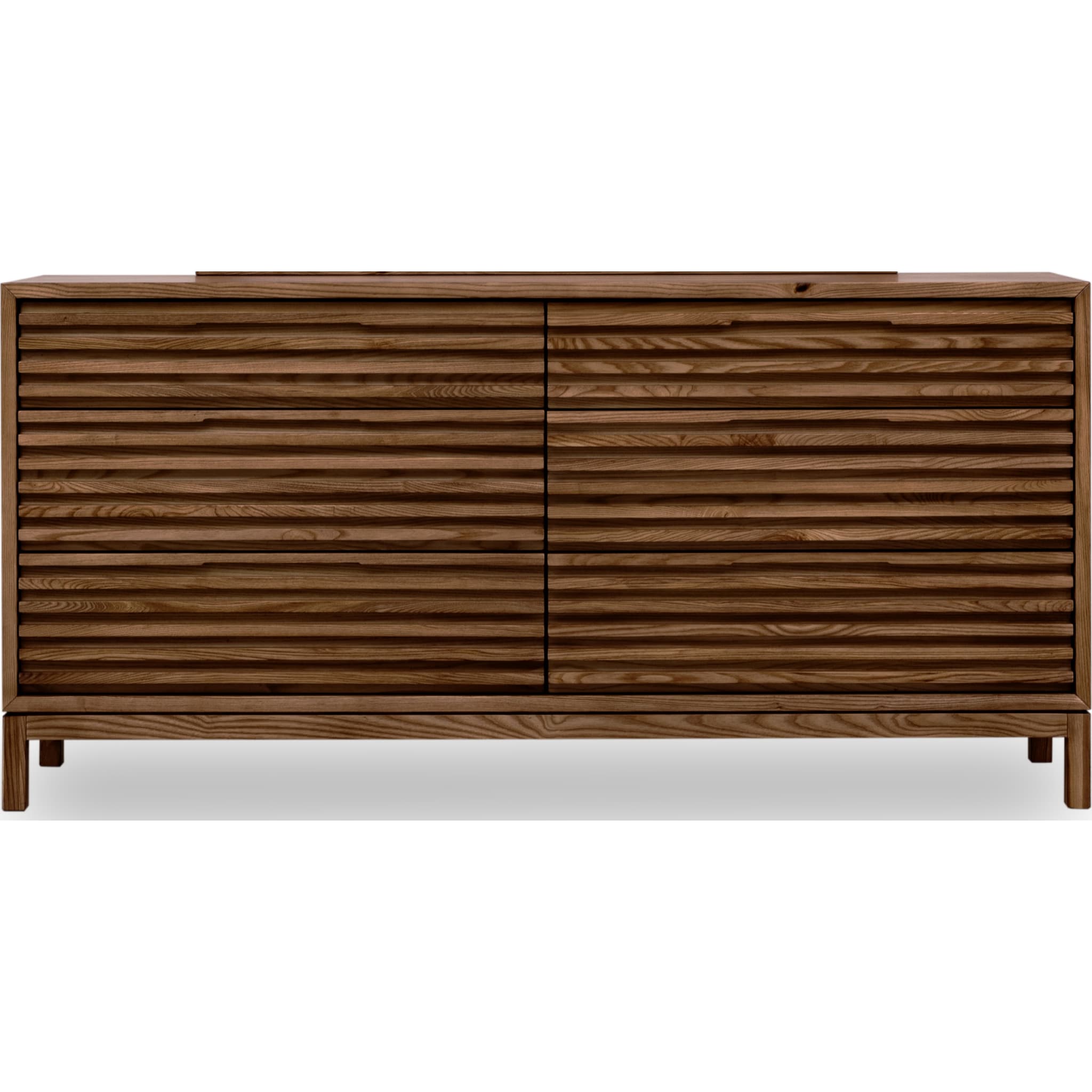 Tanner Six Drawer Ash Wood Dresser in Roux