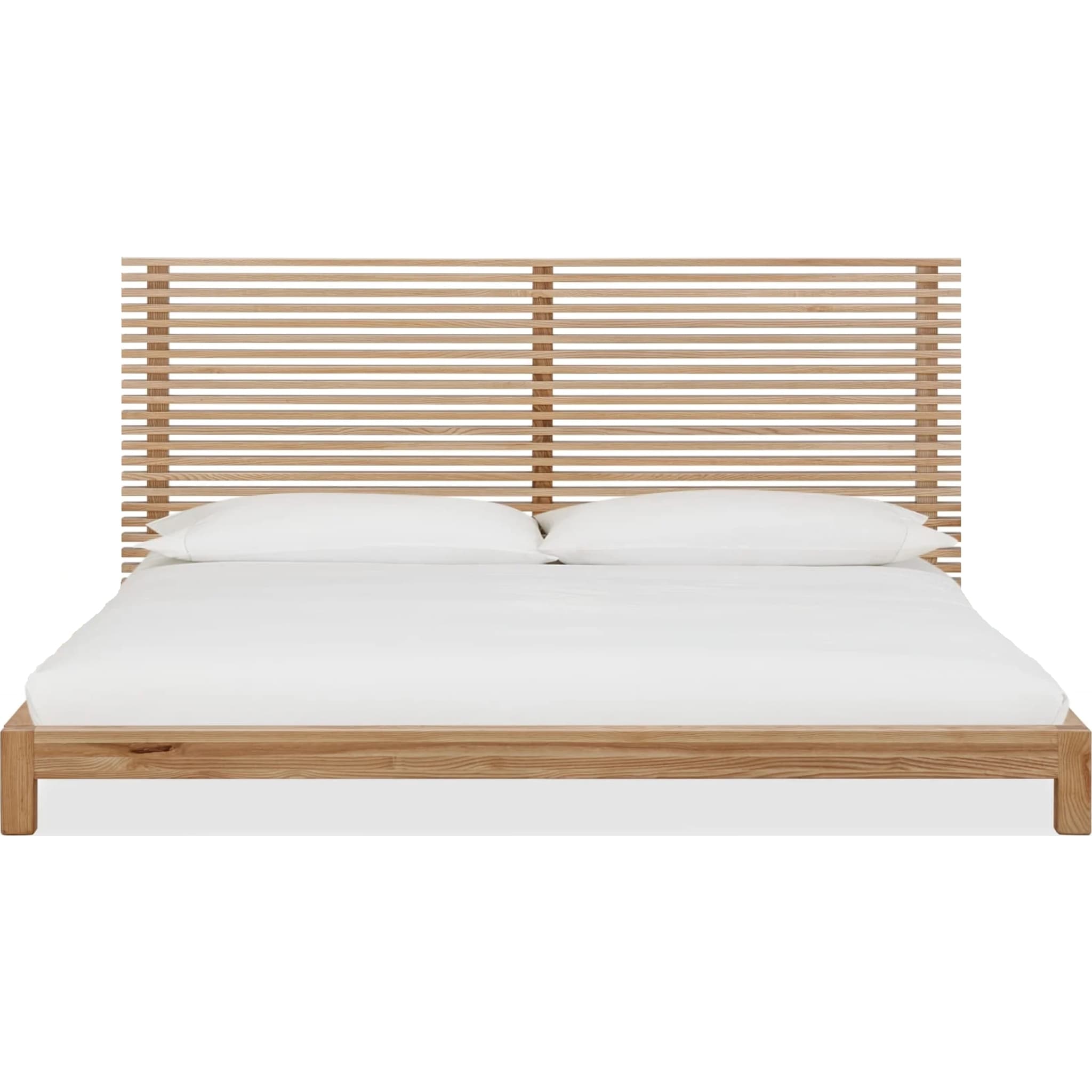 Tanner Solid Ash Platform Bed in Flaxen