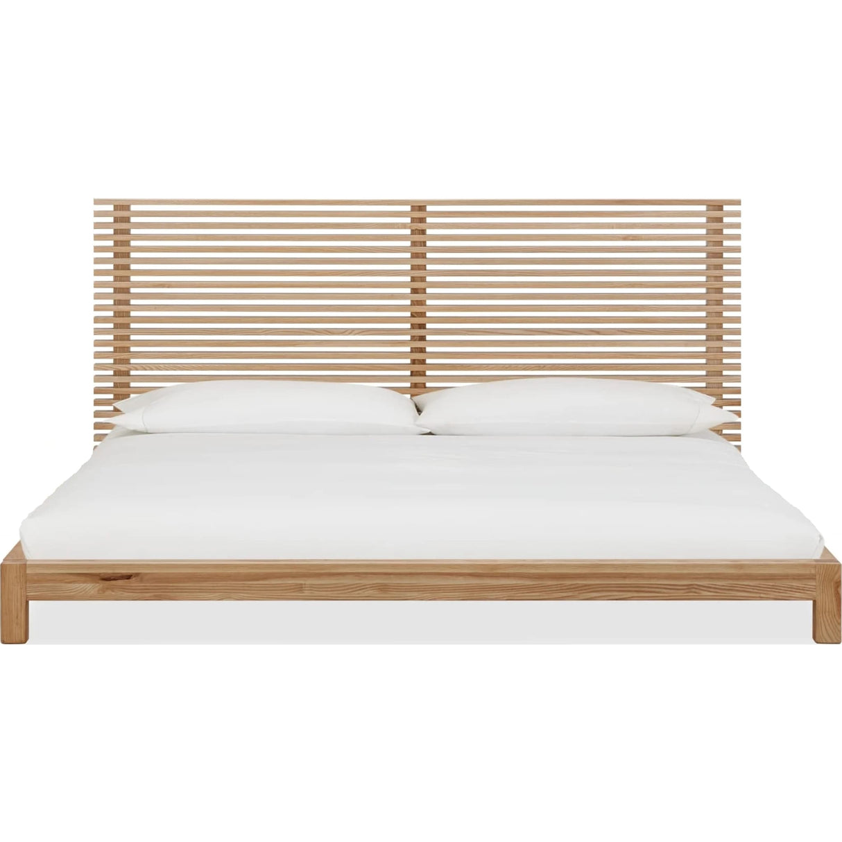 Tanner Solid Ash Platform Bed in Flaxen