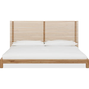 Tanner Solid Ash Platform Bed in Flaxen