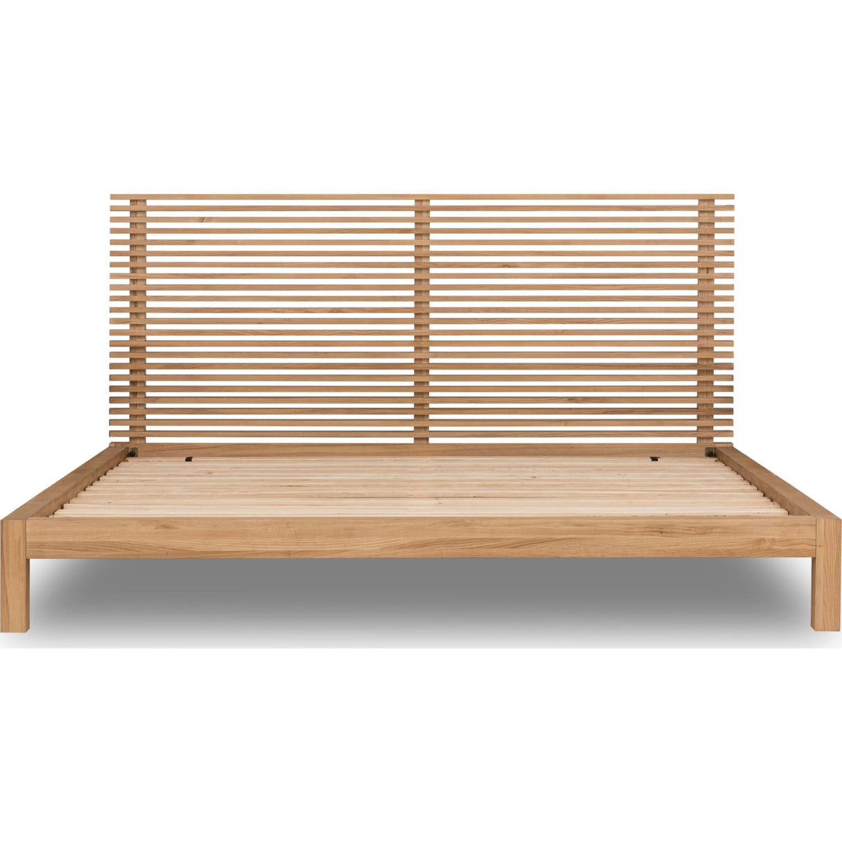 Tanner Solid Ash Platform Bed in Flaxen