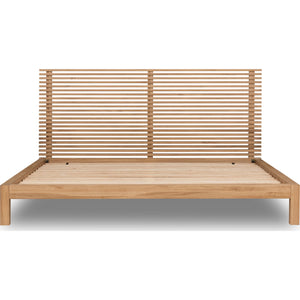 Tanner Solid Ash Platform Bed in Flaxen